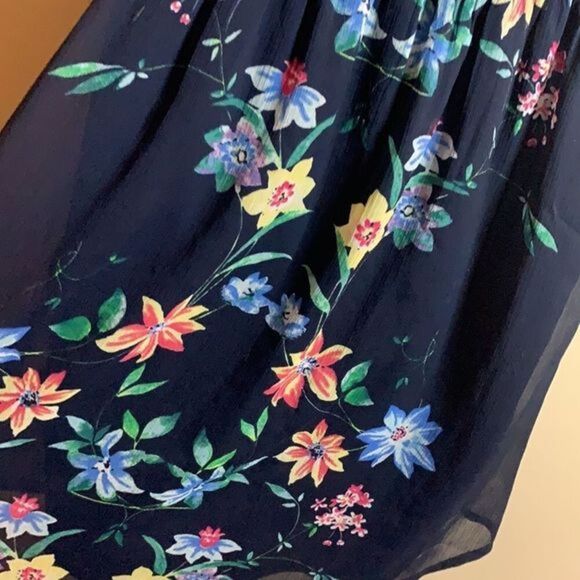 O’Neill Navy Blue Short Floral Dress - Picture 4 of 6